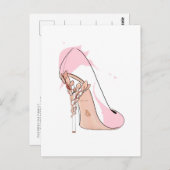 Carte Postale Mode blonde fille cheveux (Devant / Derrière)