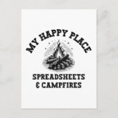 Carte Postale Mode Camping : Hors Grille - Drôle Comptable Don (Devant)