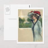 Carte Postale Mode d'antiquité vintage (Devant / Derrière)