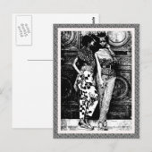 Carte Postale Mode d'art pop afro rétro (Devant / Derrière)
