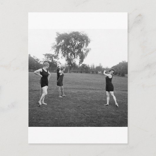 Carte Postale Mode de golf féminin des années 1920 (Devant)