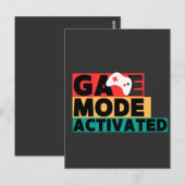 Carte Postale Mode de jeu activé Art de manette de jeu (Devant / Derrière)