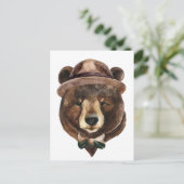 Carte Postale Mode de l'ours aquarelle (Debout devant)