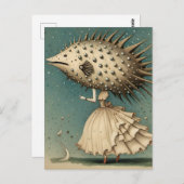 Carte Postale Mode de poisson unique (Devant / Derrière)