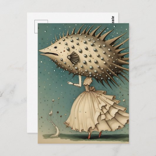 Carte Postale Mode de poisson unique (Devant / Derrière)