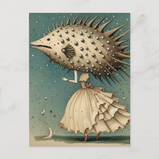 Carte Postale Mode de poisson unique (Devant)