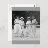 Carte Postale Mode de tennis des années 1920 (Devant / Derrière)
