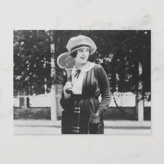 Carte Postale Mode de tennis vintage des années 1920