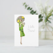 Carte Postale Mode des années 1920 avec parasol (Debout devant)