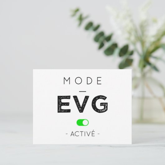 Carte Postale Mode EVG activé (Debout devant)