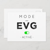 Carte Postale Mode EVG activé (Devant / Derrière)