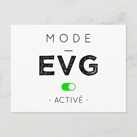 Carte Postale Mode EVG activé (Devant)
