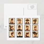 Carte Postale Mode féminine victorienne (Devant / Derrière)