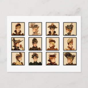 Carte Postale Mode féminine victorienne