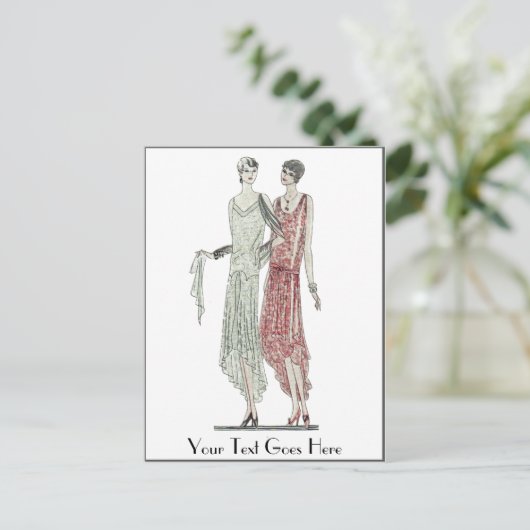 Carte Postale Mode Flapper 1928 (Debout devant)