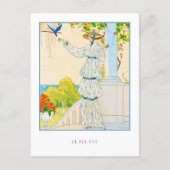 Carte Postale Mode française Bleue d'été (Devant)