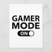 Carte Postale Mode Gamer activé (Devant)