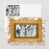 Carte Postale Mode Médiéval Noir Et Blanc (Devant / Derrière)