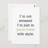 Carte Postale Mode Panic dans le style (Devant / Derrière)