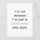 Carte Postale Mode Panic dans le style (Devant)