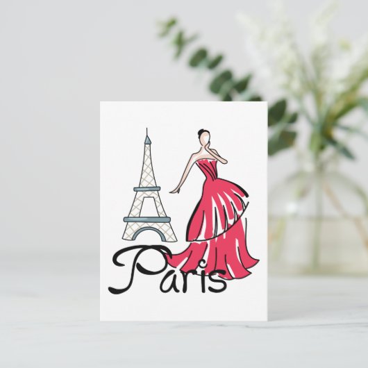 Carte Postale Mode Paris (Debout devant)