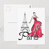 Carte Postale Mode Paris (Devant / Derrière)