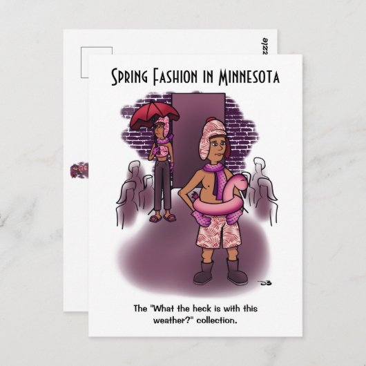 Carte Postale Mode Printemps (Devant / Derrière)