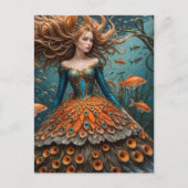 Carte Postale Mode robe de poisson (Devant)