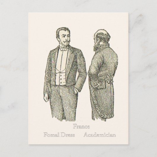 Carte Postale Mode, Robe formelle, 19ème siècle (Devant)