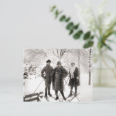 Carte Postale Mode ski vintage, 1910 (Debout devant)