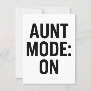Carte Postale Mode Tante Activé - Amusant Humour de famille