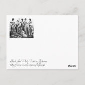 Carte Postale Mode Victorien Noir Et Blanc (Dos)