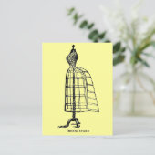 Carte Postale Mode victorienne Busten Wire robe forme (Debout devant)