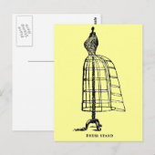 Carte Postale Mode victorienne Busten Wire robe forme (Devant / Derrière)