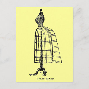 Carte Postale Mode victorienne Busten Wire robe forme