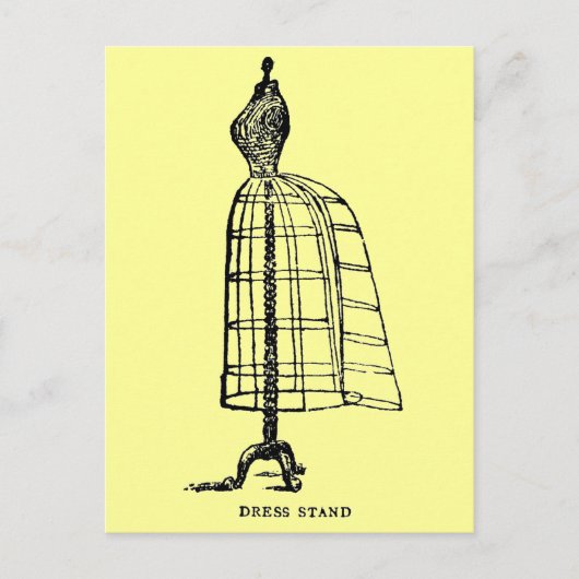 Carte Postale Mode victorienne Busten Wire robe forme (Devant)