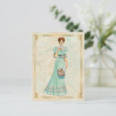 Carte Postale Mode victorienne Vintage Illustration (Debout devant)