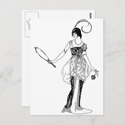 Carte Postale Mode vintage (Devant / Derrière)