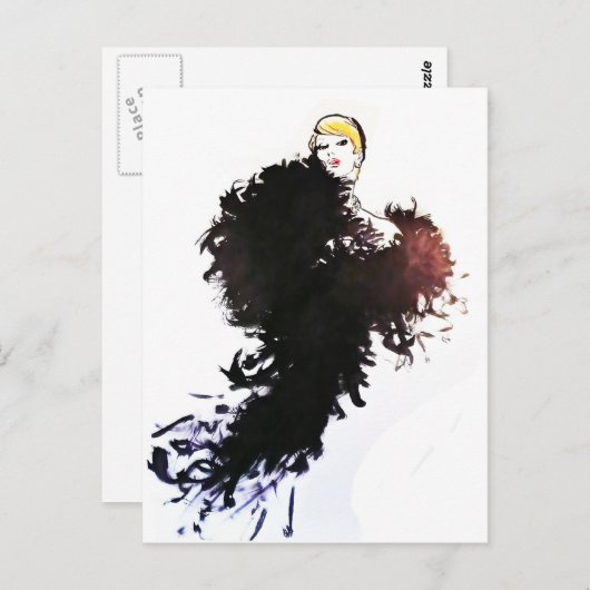 Carte Postale Mode vintage (Devant / Derrière)