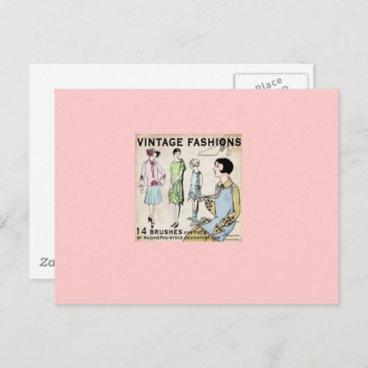 Carte Postale mode vintage (Devant / Derrière)
