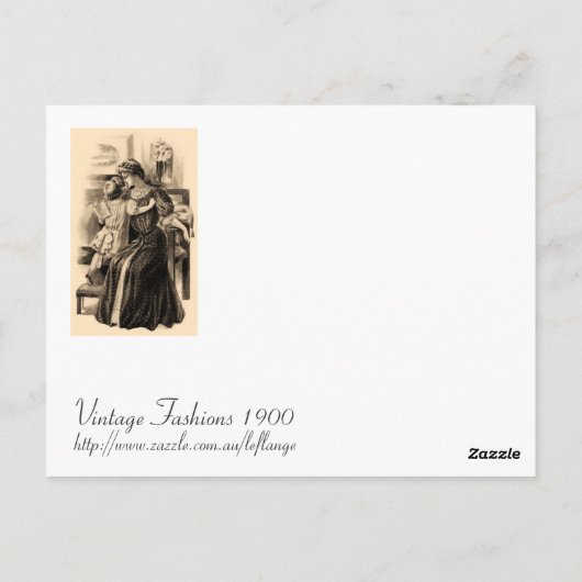 Carte Postale Mode vintage 1900 (Dos)