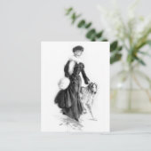 Carte Postale Mode vintage Borzoi Art (Debout devant)