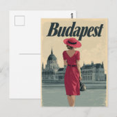Carte Postale Mode vintage Budapest (Devant / Derrière)