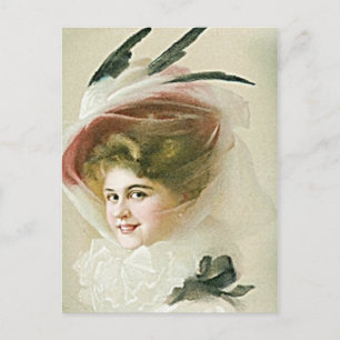 Carte Postale Mode vintage et antique, Casquette, Flapper
