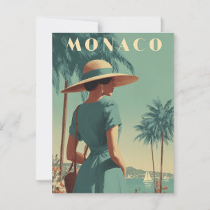 Carte Postale Mode vintage Monaco années 50