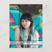 Carte Postale Model Comp Card-Obtenez votre nom là-bas. (Devant)