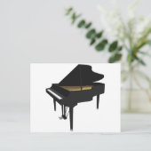 Carte Postale Modèle 3D : Piano noir grand : (Debout devant)