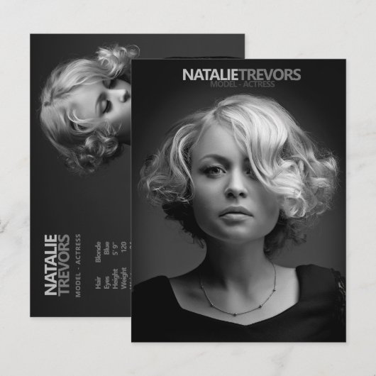 Carte Postale Modèle Actor 2 Côté 2 Photo Modèle promotionnel (Devant / Derrière)