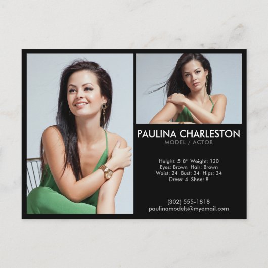 Carte Postale Modèle Actor Comp/Zed Card 2 Photo promotionnelle (Devant)