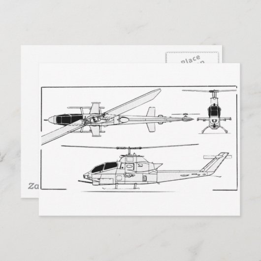 Carte Postale Modèle AH1 (Devant / Derrière)